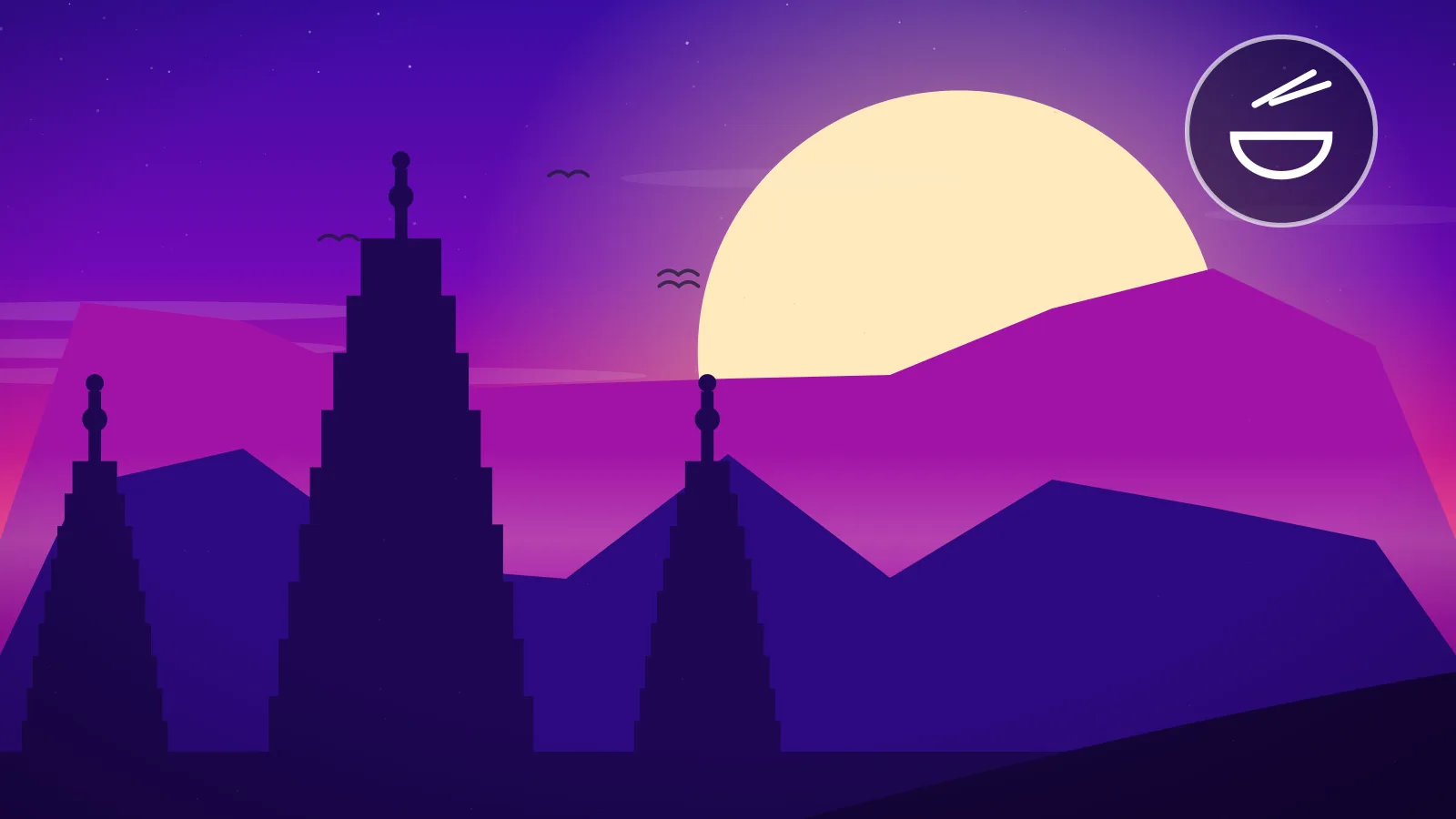 Best street food in Bangkok — Wat Arun temple spires against a purple dusk sky, Thailand