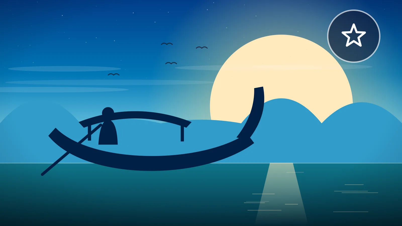 Best things to do in Busan — fishing boat off the Haeundae coast under a full moon, South Korea