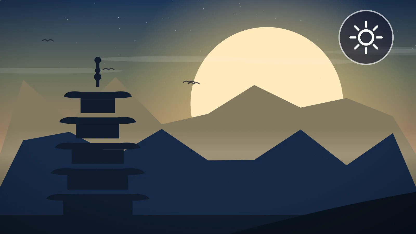 Best time to visit Nara — five-story pagoda silhouette above the hills at dawn, Japan