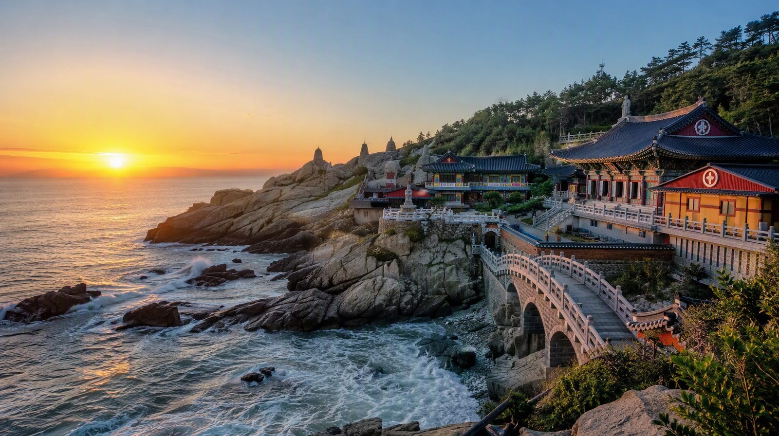 Haedong Yonggungsa, ein Tempel am Meer, Busan, Südkorea