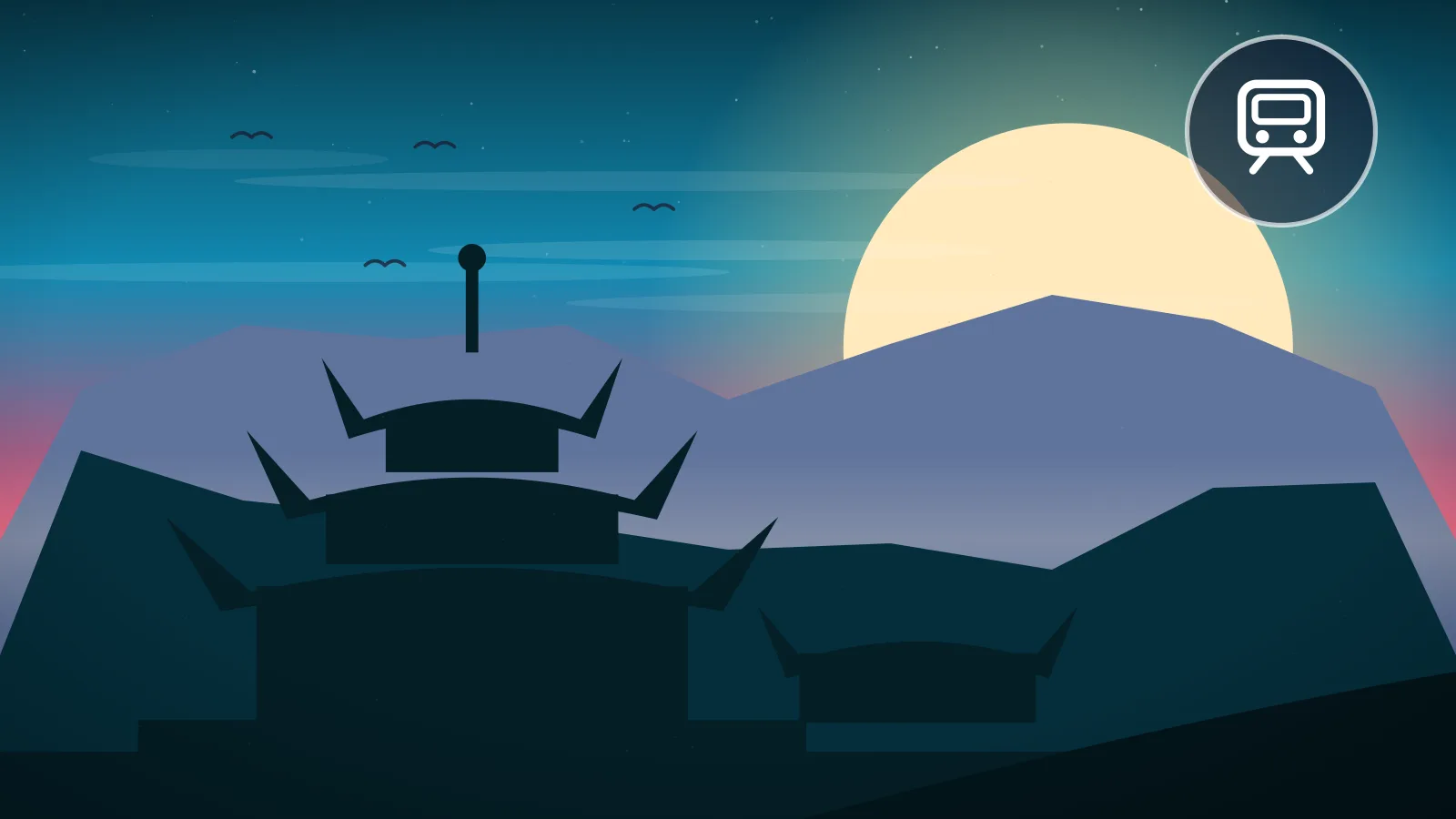 How to get around Canggu — Balinese temple silhouette under a deep blue dusk sky, Bali