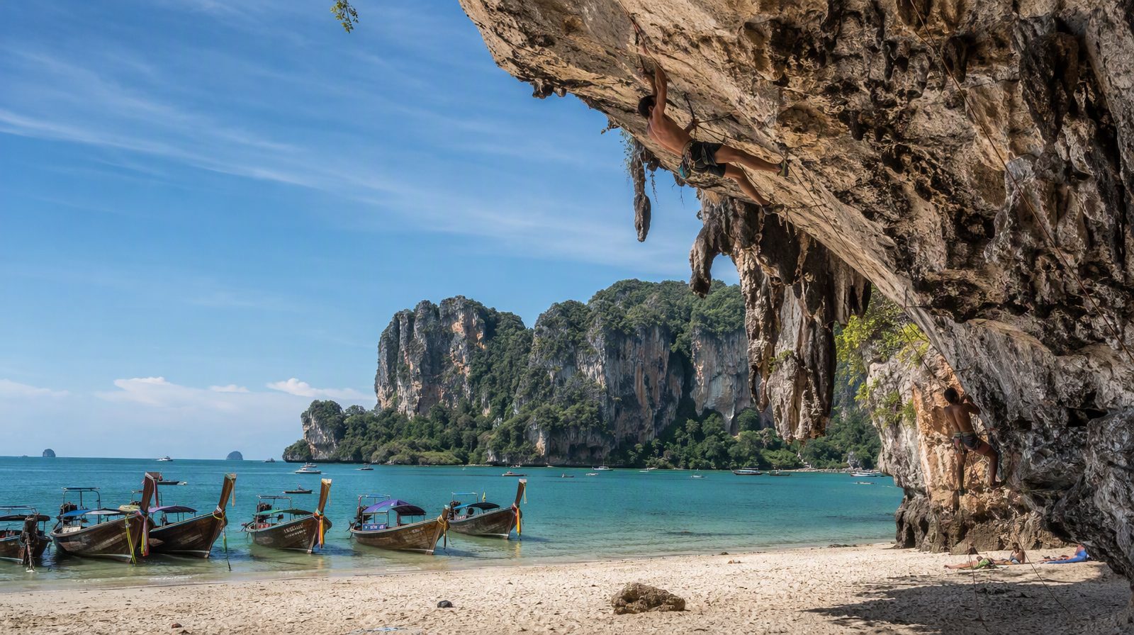 Railay-Strand und seine Kletterfelsen, Krabi, Thailand